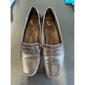 White Mountain Penny Loafers Dark Brown Delano Womans Size 6.5M